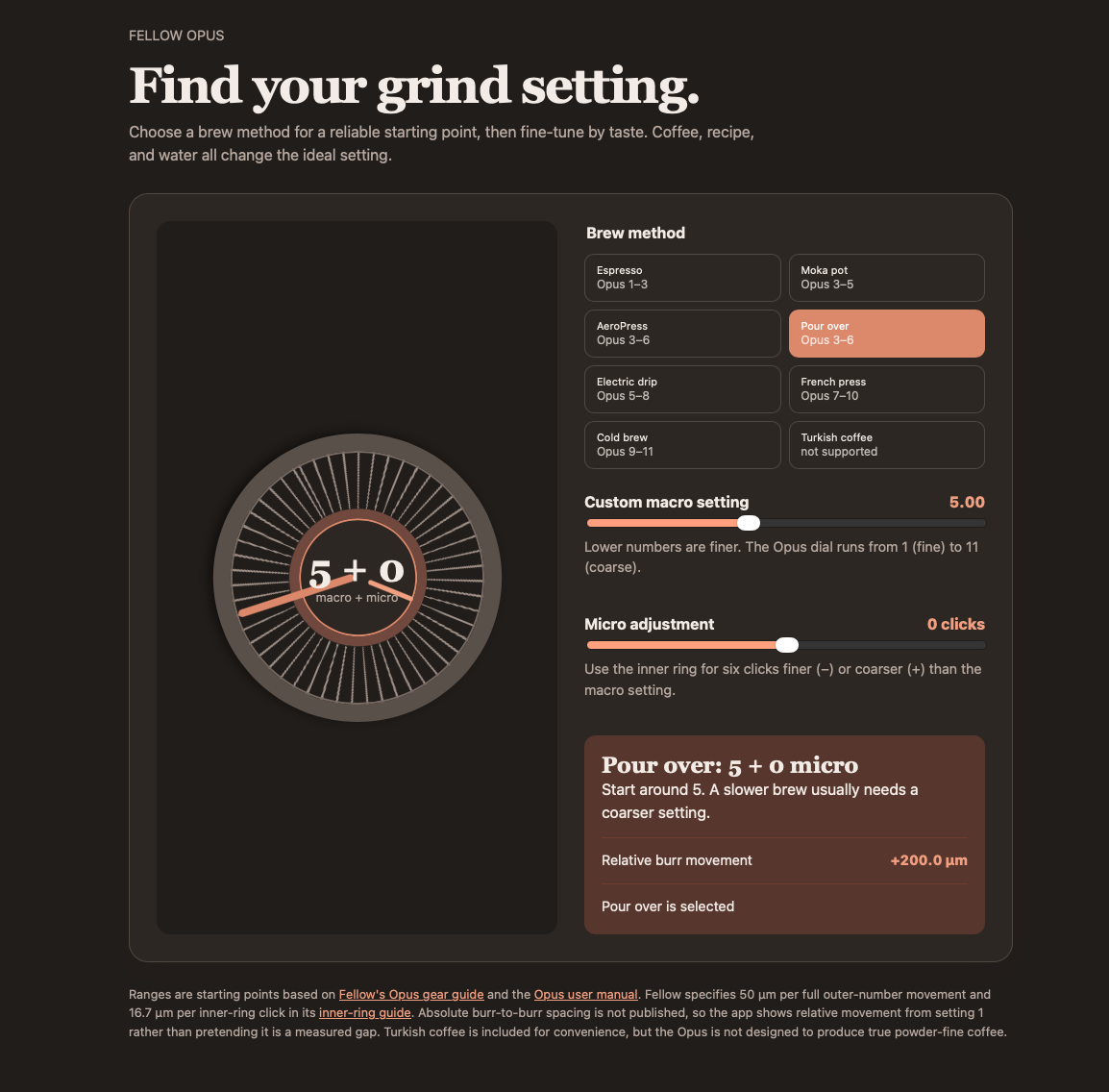 Screenshot of Opus Calculator